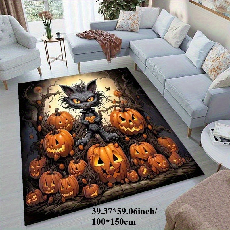 Outdoor Camping Games For Adults - VIKAMA Halloween Carpet - Ghost Cat