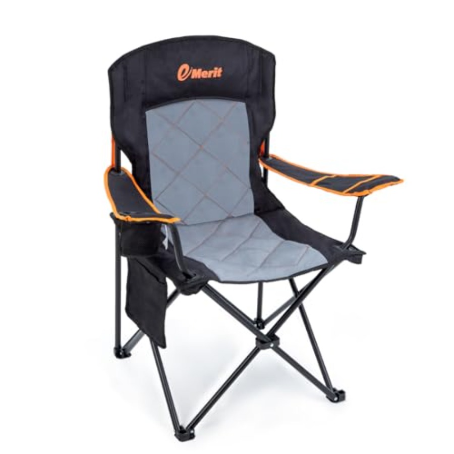 Camping Quad - Oversized Padded Camping Chair, 350LB Heavy