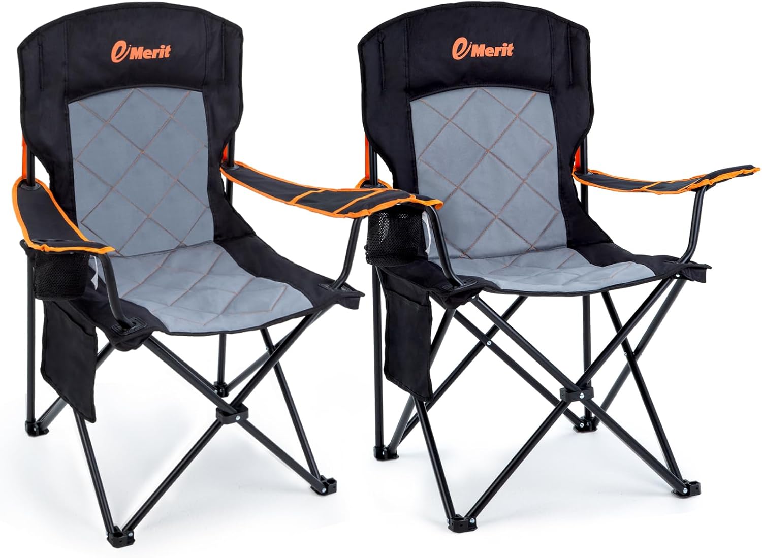 Camping Quad - 2 Pack Oversized Padded Camping Chair,