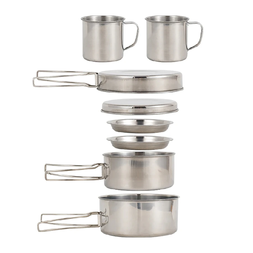 8pcs/Set Camping Cookware Mess – Outdoor Camping Kitchen Set Bewertung und Preis