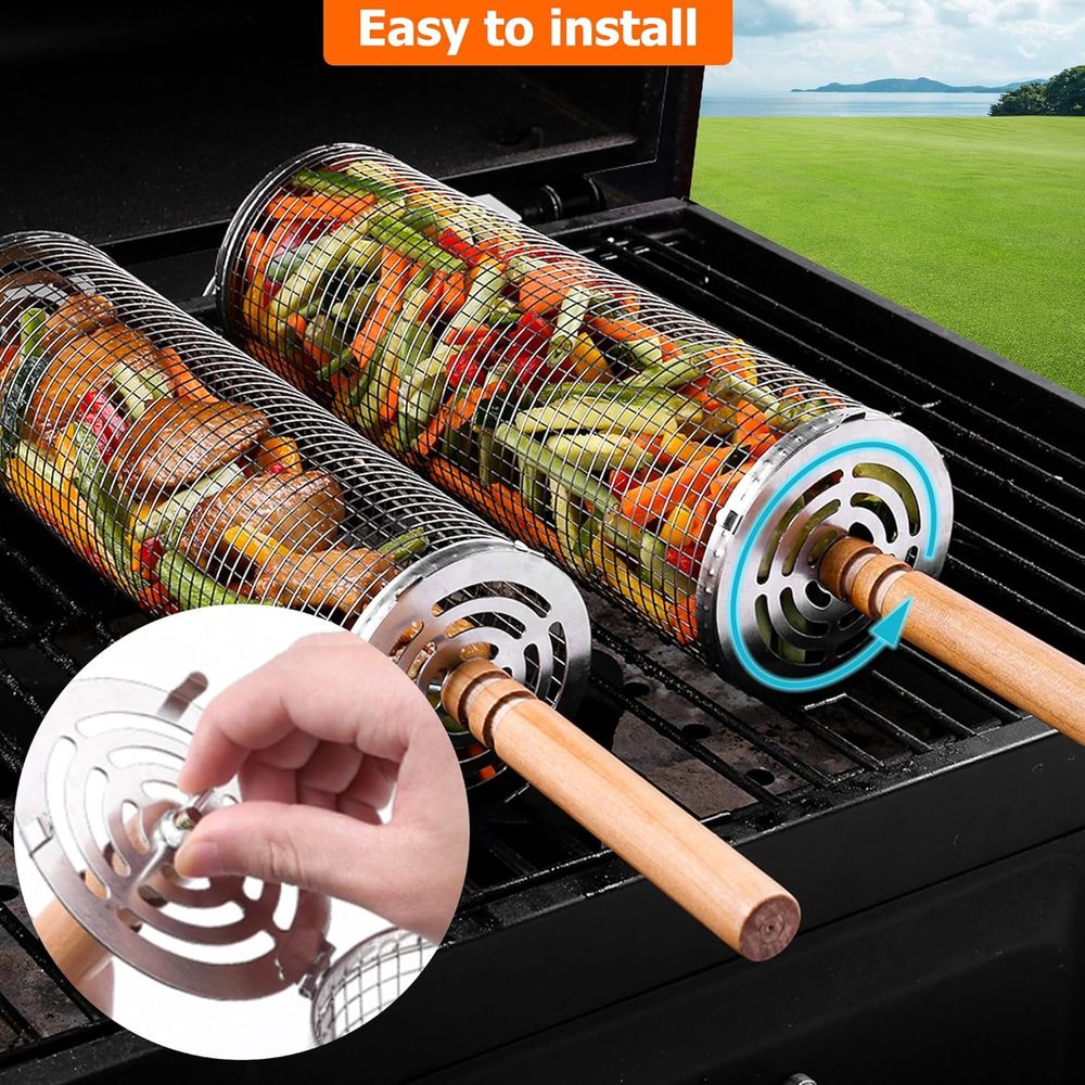 Large Round Stainless Steel Gr – Outdoor Camping Grill Bewertung und Preis