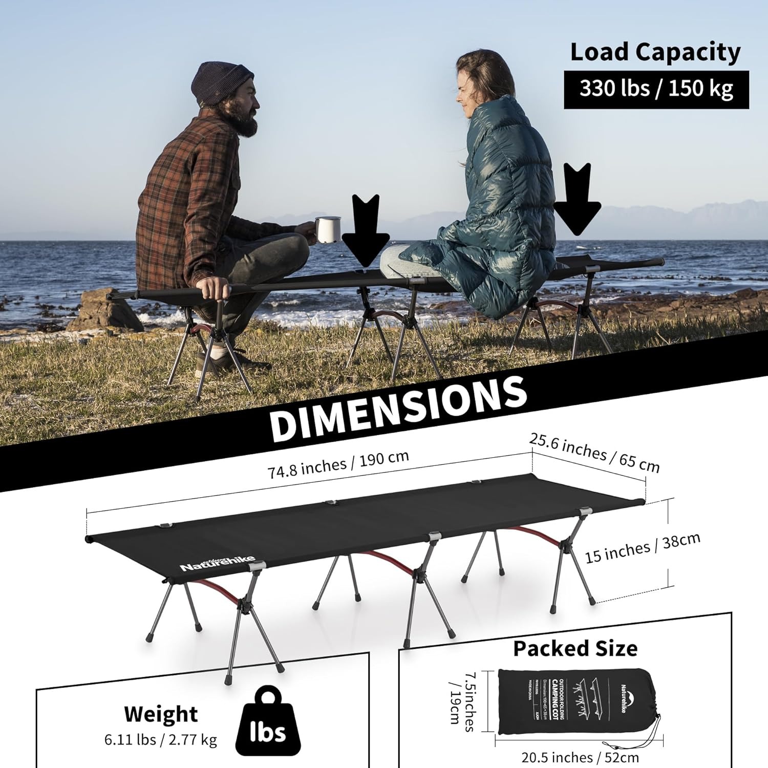 Naturehike Folding Camping Cot – Ultralight Ground Sheet Bewertung und Preis