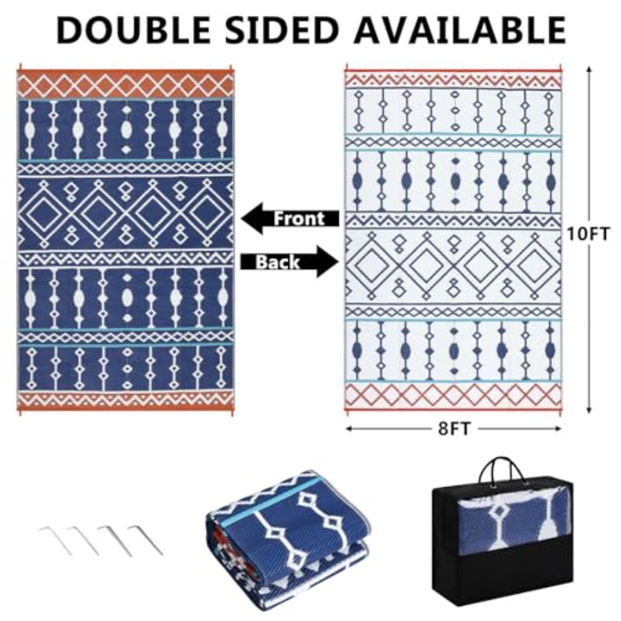 Outdoor Rug, 8x10 FT Waterproo – Outdoor Camping Mats Large Bewertung und Preis