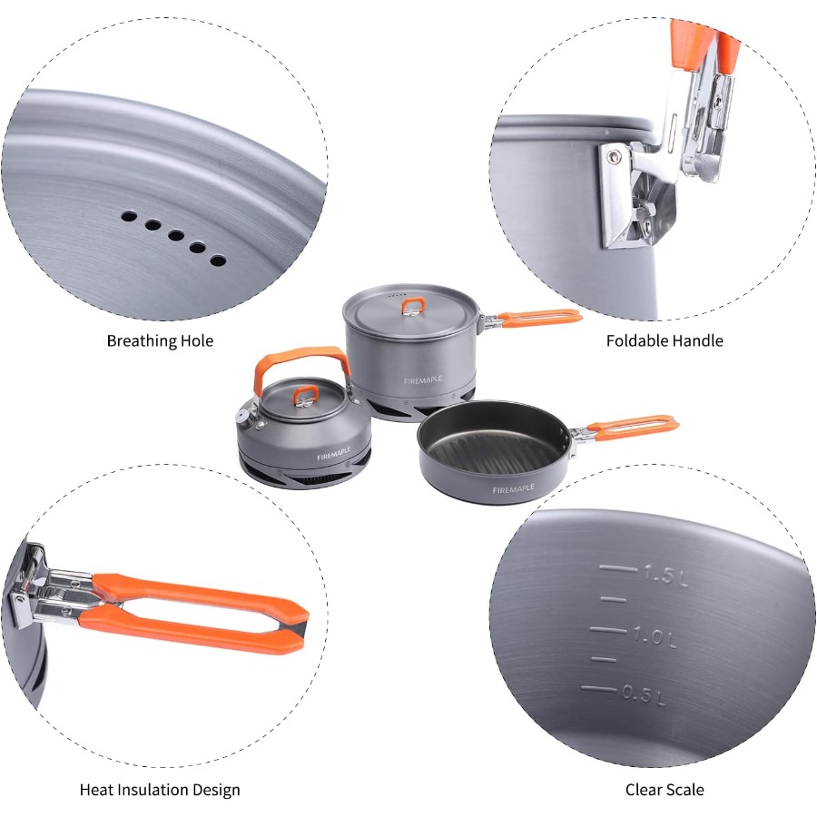 Fire-Maple Feast 4 Piece Campi – Cooking Outdoor Camping Bewertung und Preis