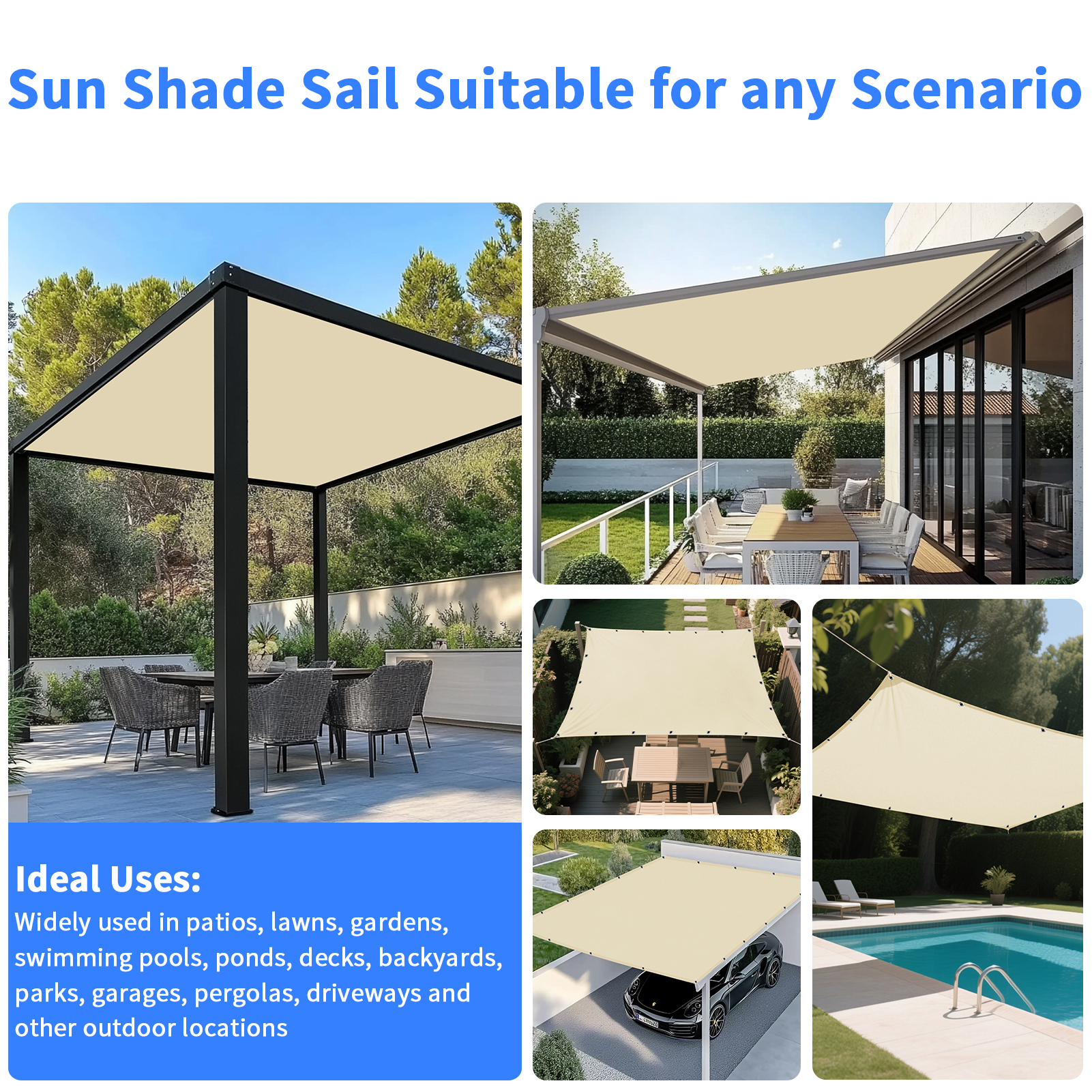 5x4m 4x3m 3x2m Garden Sun Shad – Waterproof Tarp Shelter Bewertung und Preis