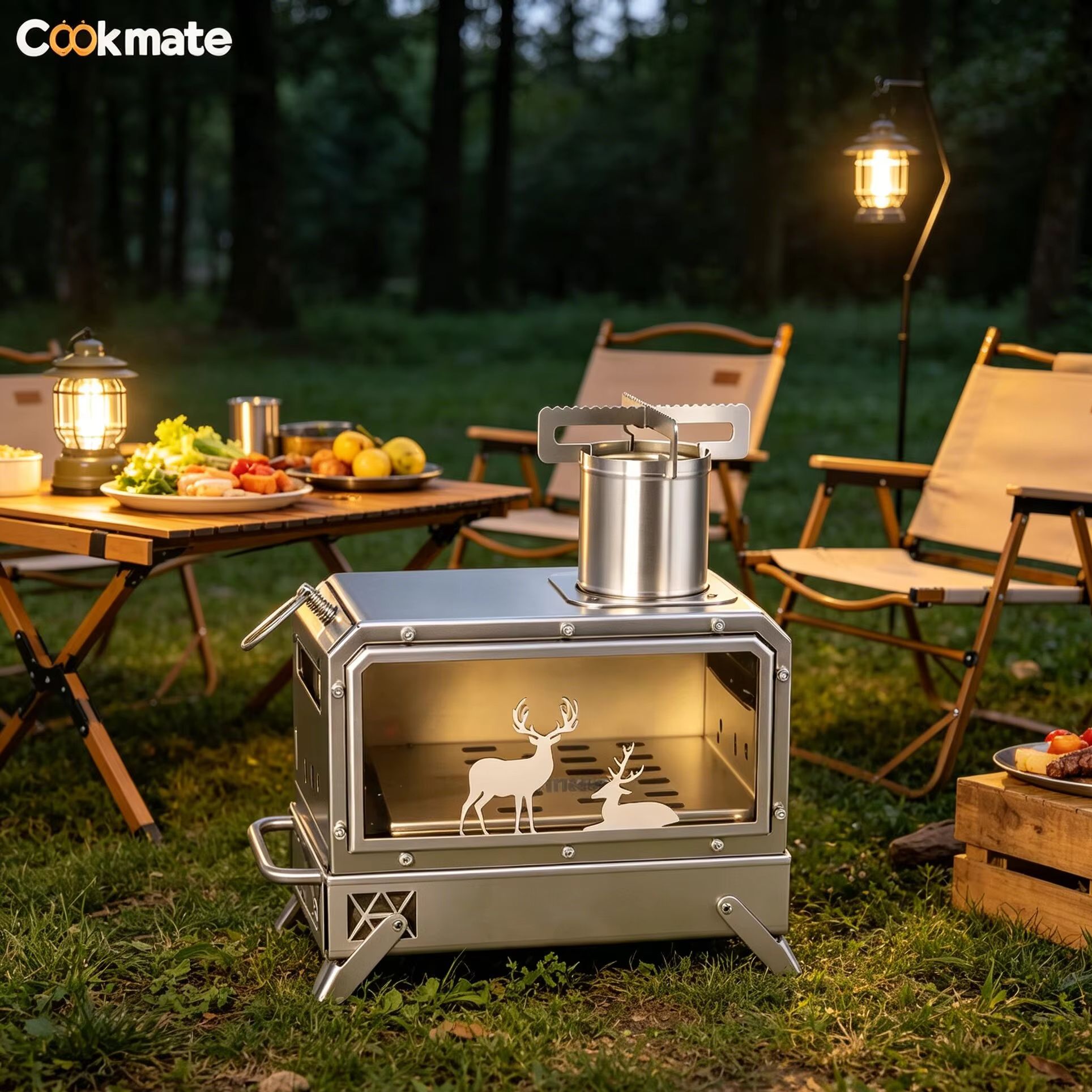 Stainless steel folding firewo – Cooking Outdoor Camping Bewertung und Preis