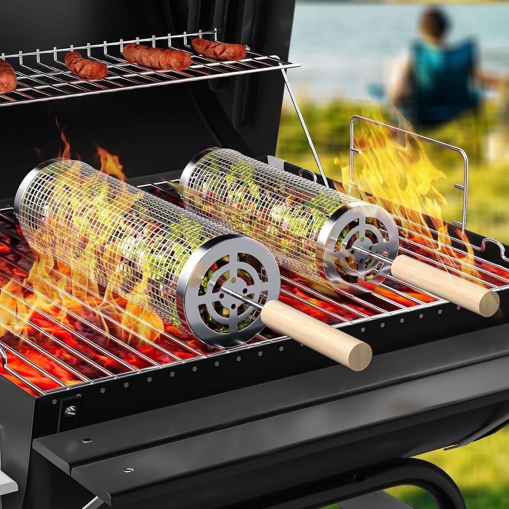 Set of 2 Stainless Steel BBQ G – Outdoor Camping Grill Bewertung und Preis