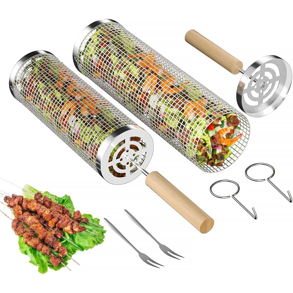 Set of 2 Stainless Steel BBQ G – Outdoor Camping Grill Bewertung und Preis