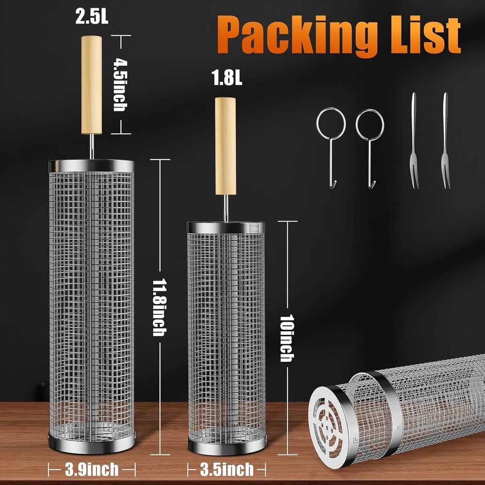 Set of 2 Stainless Steel BBQ G – Outdoor Camping Grill Bewertung und Preis