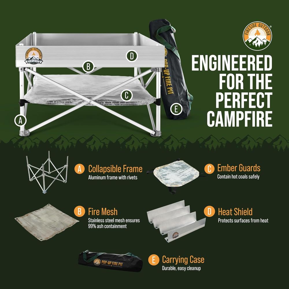 Portable Outdoor Fire Pit for  – Outdoor Camping Grill Bewertung und Preis