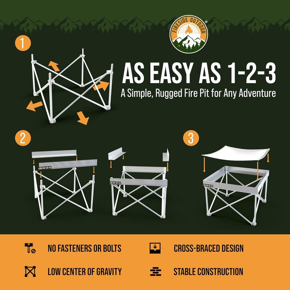 Portable Outdoor Fire Pit for  – Outdoor Camping Grill Bewertung und Preis