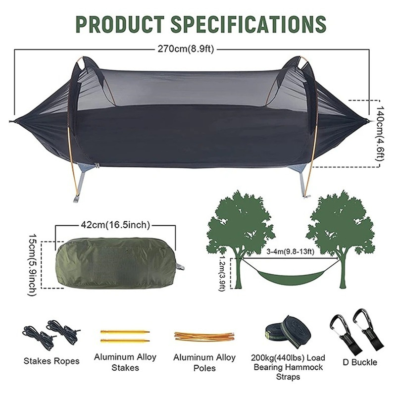 3-in-1 Tunnel Mosquito Net Ham – Outdoor Camping Solo Bewertung und Preis