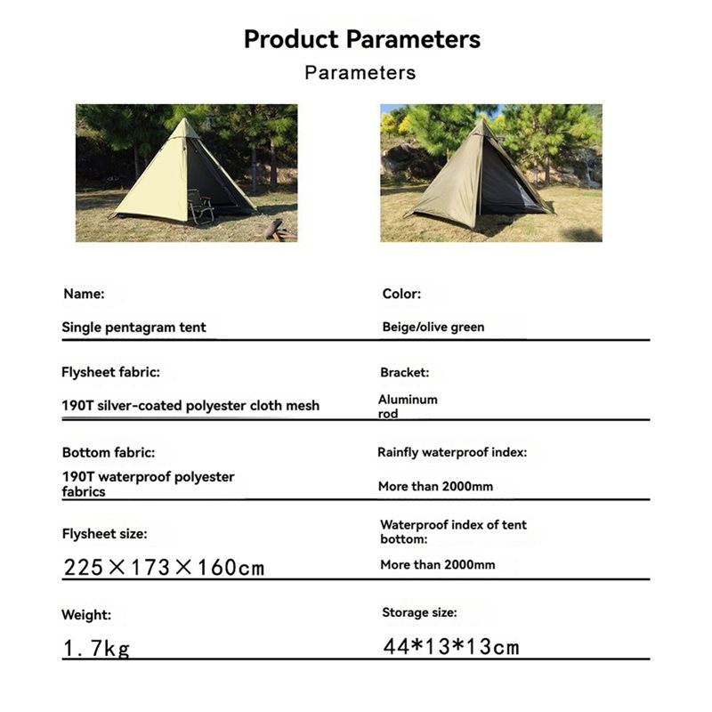Dropship-Pyramid Tent Solo Ten – Outdoor Camping Solo Bewertung und Preis