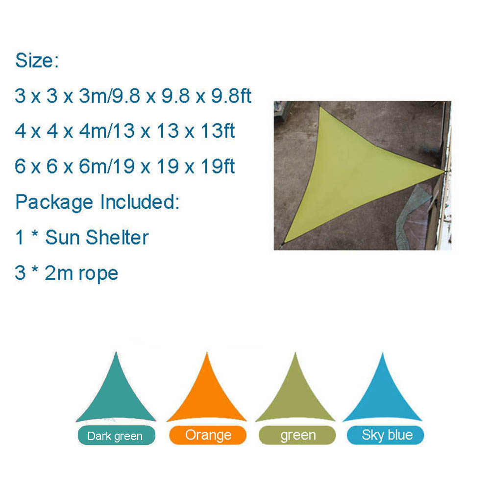 6x6x6m Triangle Sun Shelter Wa – Waterproof Tarp Shelter Bewertung und Preis