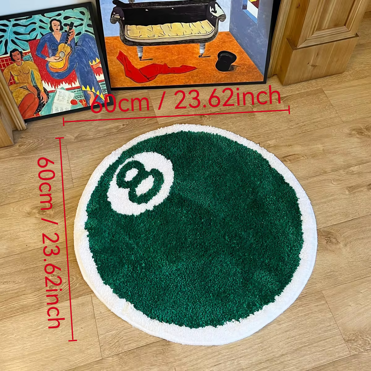 Green 8 Ball Pool Tufted Rug,  – Outdoor Camping Games For Adults Bewertung und Preis
