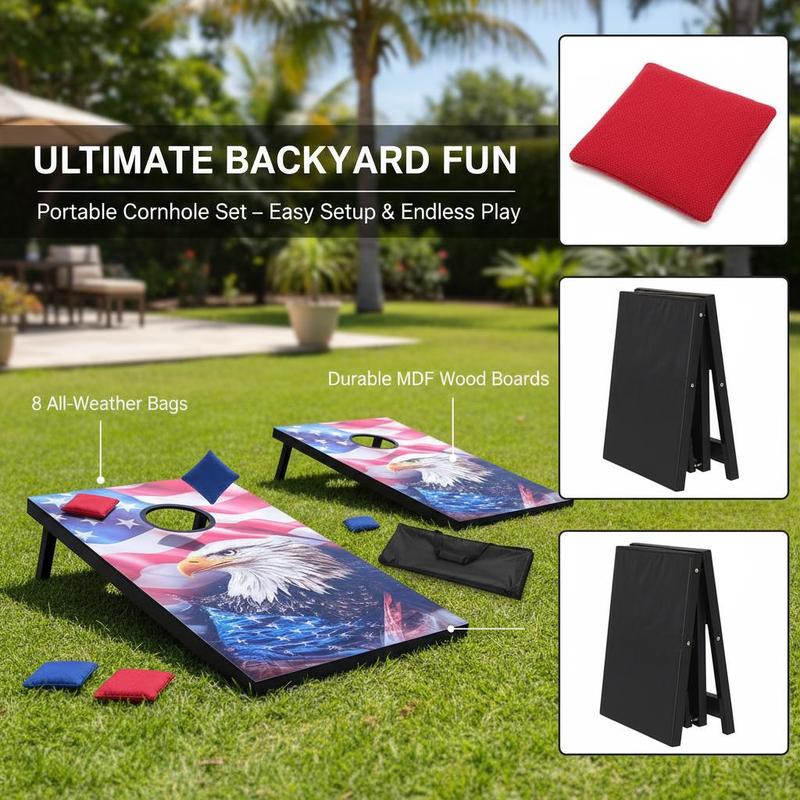 Bean Bag Toss Game 3x2 ft For  – Outdoor Camping Games For Adults Bewertung und Preis