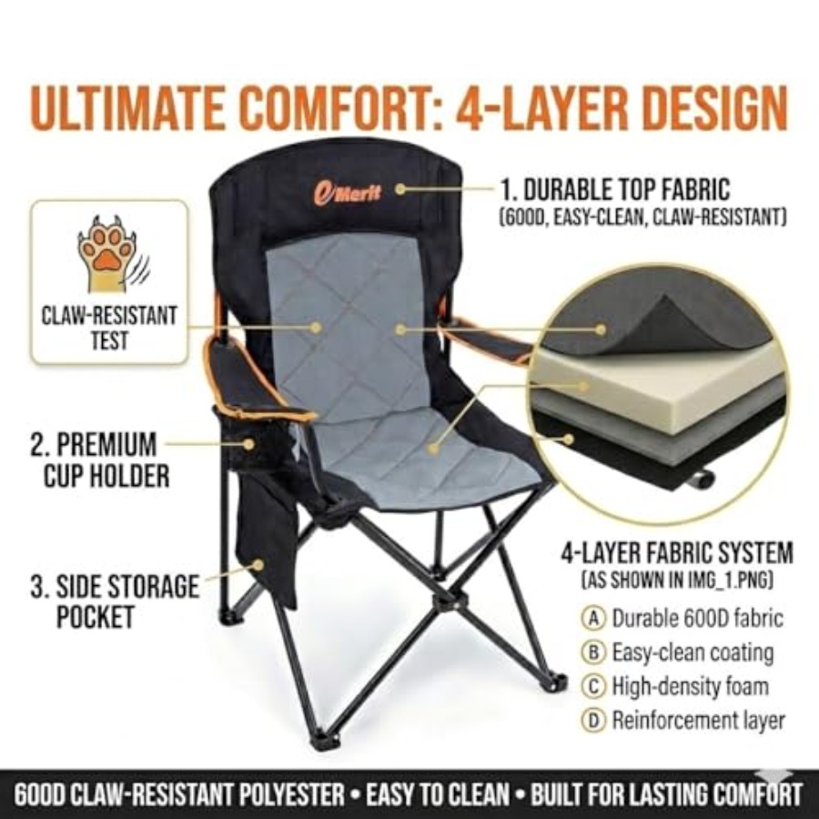Oversized Padded Camping Chair – Camping Quad Bewertung und Preis