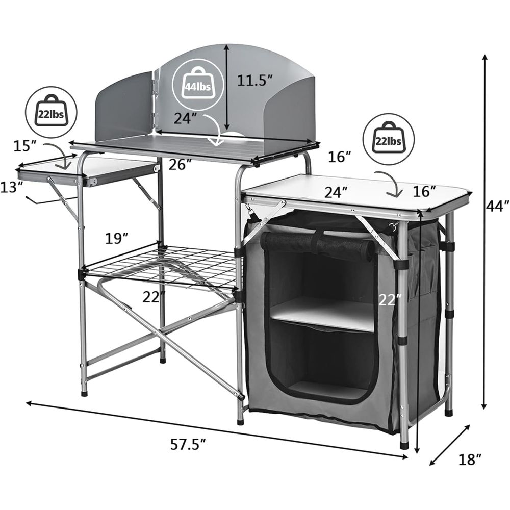 Camping Kitchen Table, Portabl – Cooking Outdoor Camping Bewertung und Preis