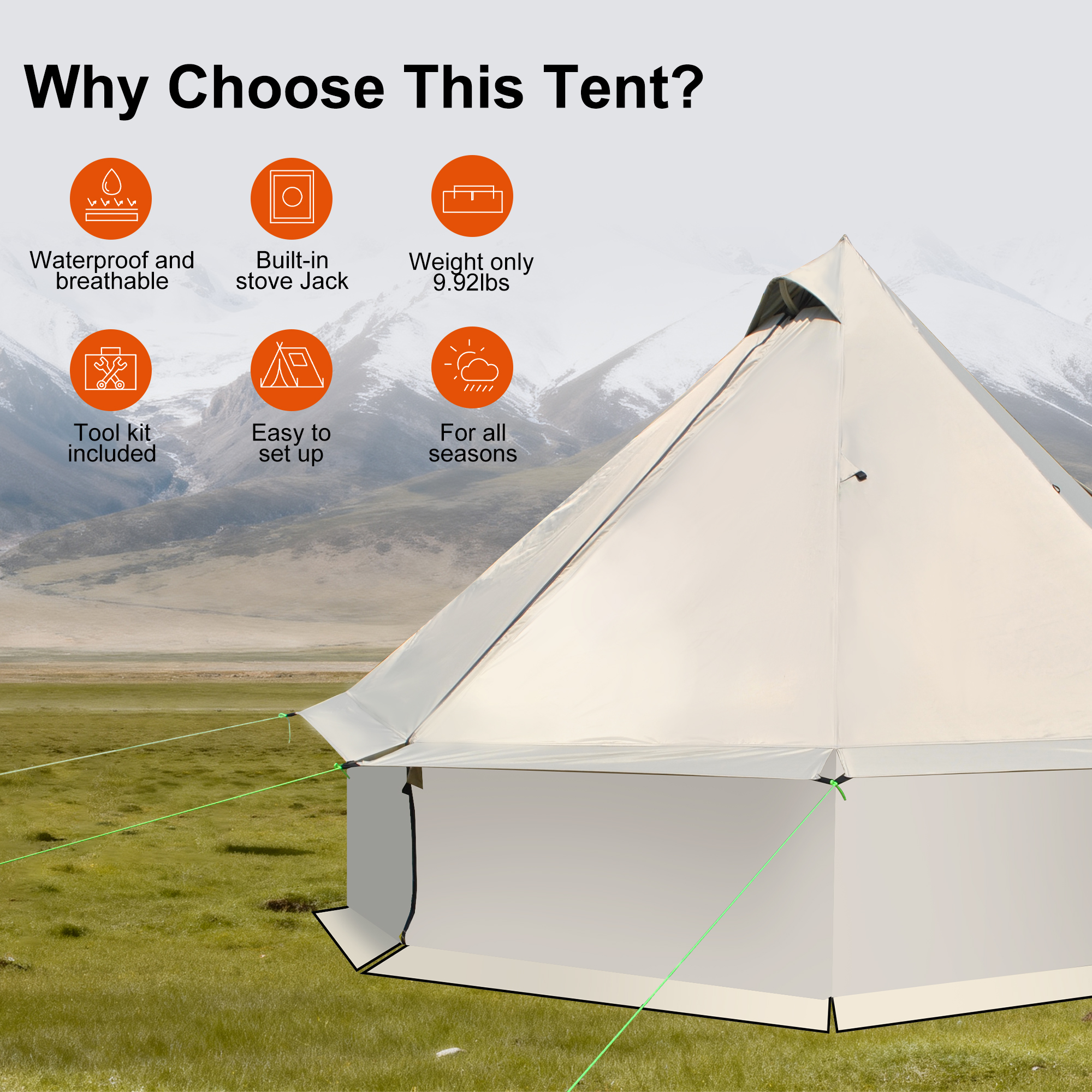 6-8 Person Yurt Oxford Pyramid – Outdoor Yurt Camping Bewertung und Preis