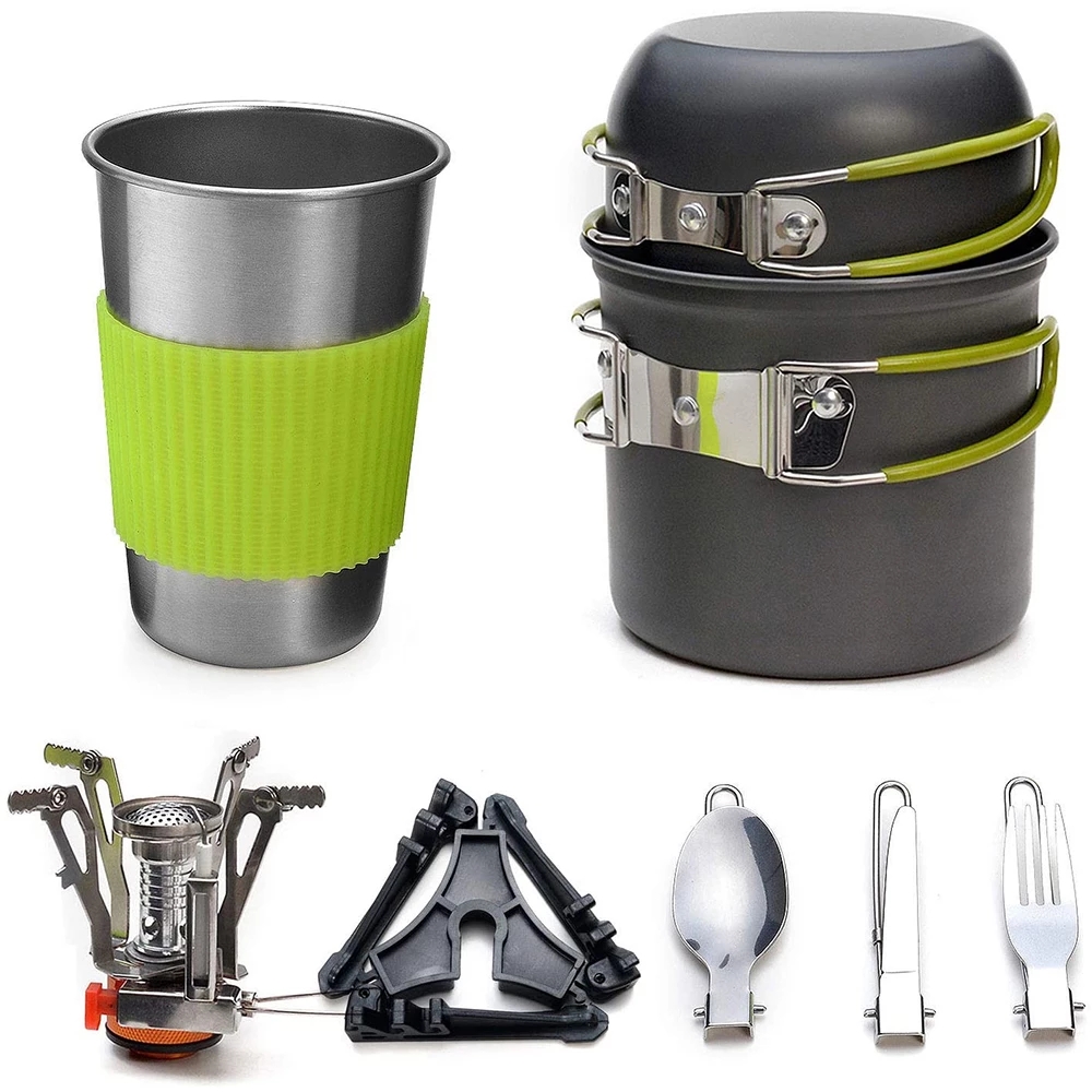 Camping Cookware Kit with Stov – Outdoor Camping Kitchen Set Bewertung und Preis