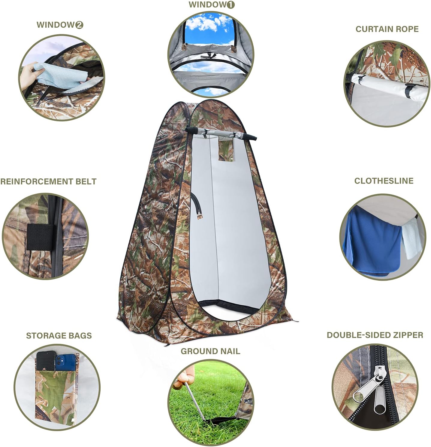 Pop Up Privacy Shower Tent - P – Outdoor Camping Bathroom Bewertung und Preis